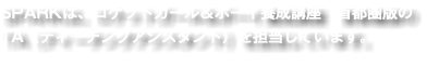 SPARKは、ロケットガール＆ボーイ養成講座　首都圏版の TA（ティーチングアシスタント）を担当しています。